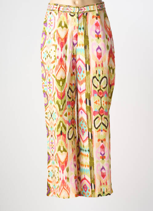 Pantalon 7/8 taille haute taille haute jaune LOLA CASADEMUNT femme