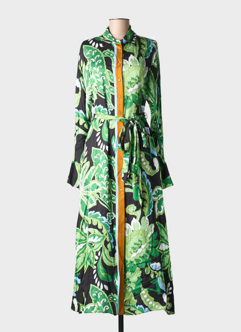 Robe longue manches longues manches longues vert LOLA CASADEMUNT femme