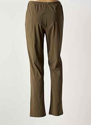 Pantalon droit stretch taille normale vert IMPULSION femme