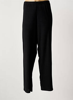 Pantalon droit tissage crêpe taille normale noir GREGORY PAT femme