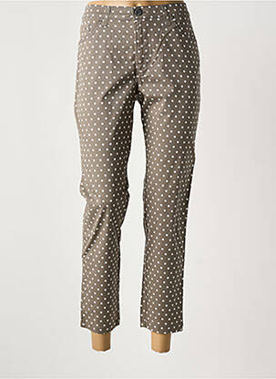 Pantalon 7/8 fermeture zippée sous rabat boutonné taille normale gris WALTRON femme