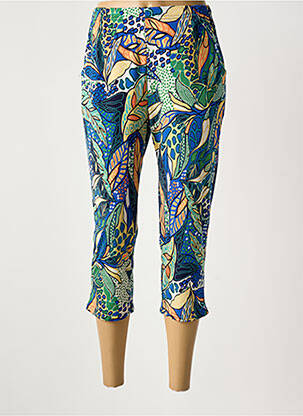 Pantacourt stretch taille normale bleu ATLANTA femme