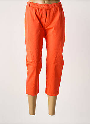 Pantacourt taille élastique taille normale orange IMPULSION femme