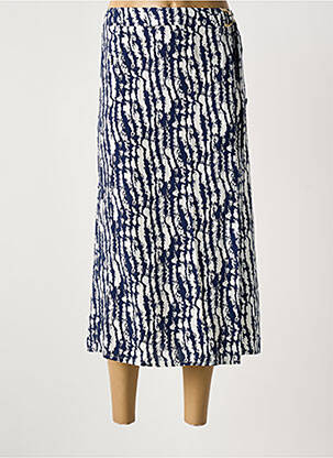 Jupe longue imprimé fantaisie bleu MCM femme