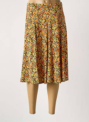 Jupe mi-longue stretch jaune ATLANTA femme