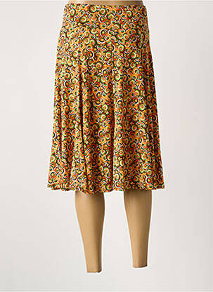 Jupe mi-longue stretch jaune ATLANTA femme