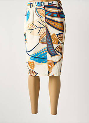 Jupe mi-longue beige IMPULSION femme