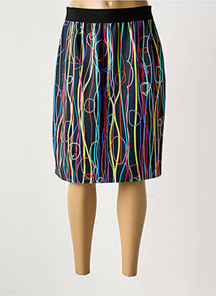 Jupe mi-longue noir IMPULSION femme