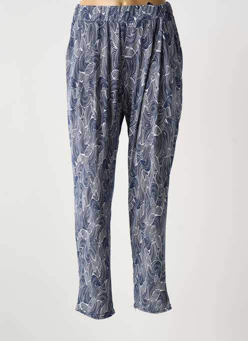 Pantalon droit stretch taille normale bleu ATLANTA femme