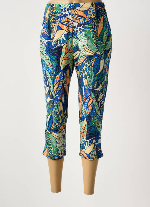 Pantacourt stretch taille normale bleu ATLANTA femme