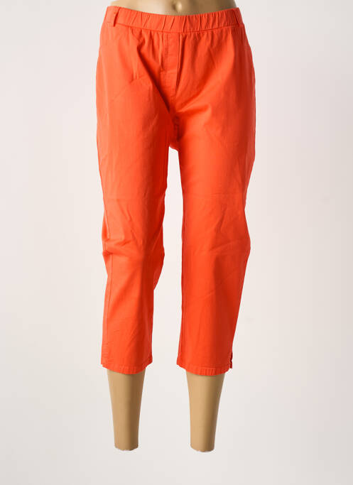 Pantacourt taille élastique taille normale orange IMPULSION femme