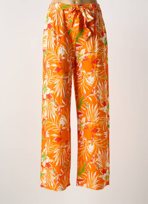 Pantalon droit orange LAGON BLEU femme