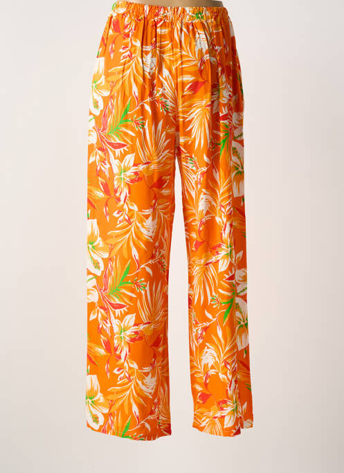 Pantalon droit orange LAGON BLEU femme
