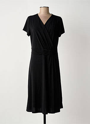 Robe mi-longue manches courtes manches courtes noir RENATTO BENE femme