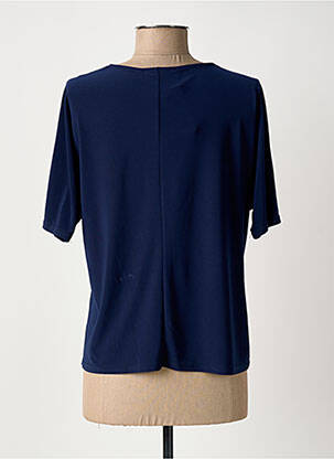 T-shirt col v manches courtes bleu ATLANTA femme