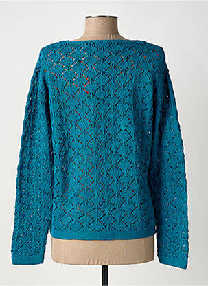 Gilet manches longues coupe cintrée bleu OMC femme