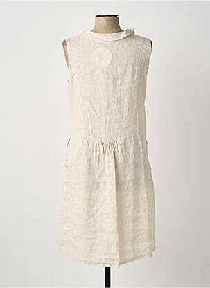 Robe mi-longue sans manche sans manche beige LA PETITE NÎMOISE femme
