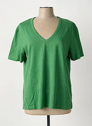 T-shirt coupe droite manches courtes vert LEE COOPER femme