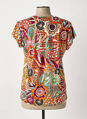 T-shirt imprimé fantaisie manches courtes orange ATLANTA femme