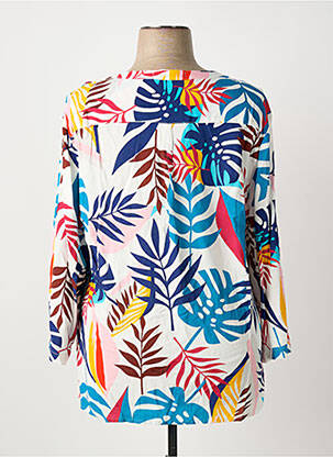 Blouse imprimé fantaisie manches 3/4 blanc S.QUISE femme
