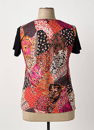 T-shirt imprimé fantaisie manches courtes noir OMC femme