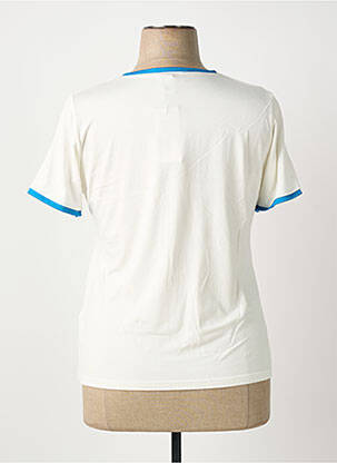 T-shirt sérigraphie floquée manches courtes blanc IMPULSION femme