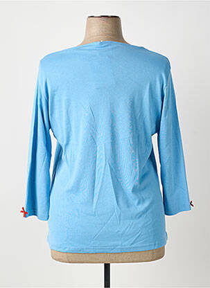 T-shirt manches 3/4 manches 3/4 bleu I.ODENA femme