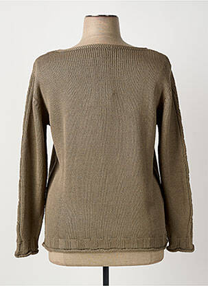 Pull coupe cintrée manches longues marron OMC femme