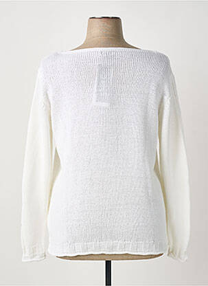 Pull coupe cintrée manches longues blanc OMC femme