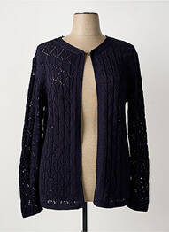 Gilet manches longues coupe cintrée bleu OMC femme