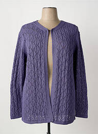 Gilet manches longues coupe cintrée violet OMC femme