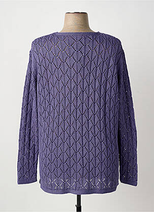 Gilet manches longues col rond violet OMC femme
