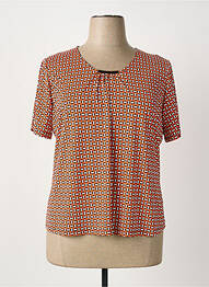 T-shirt imprimé fantaisie manches courtes orange OMC femme
