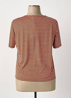 T-shirt imprimé fantaisie manches courtes orange OMC femme
