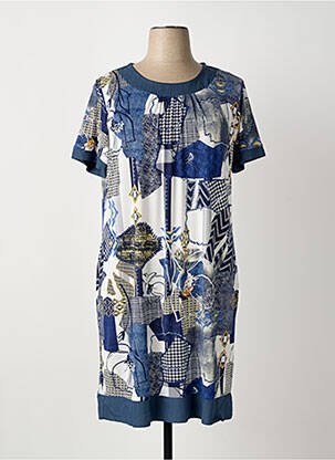 Robe mi-longue bleu OMC femme