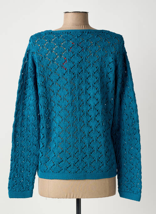 Gilet manches longues coupe cintrée bleu OMC femme