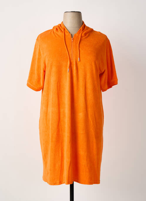 Robe mi-longue manches courtes manches courtes orange M.X.O femme