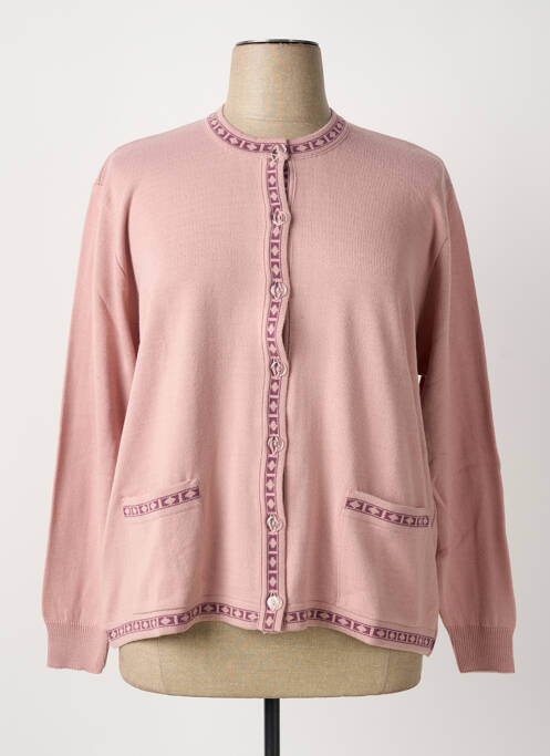 Gilet manches longues rose LAS CABRILLAS femme