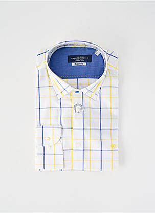 Chemise manches longues imprimé carreaux blanc CARLOS CORDOBA homme