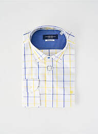 Chemise manches longues imprimé carreaux blanc CARLOS CORDOBA homme