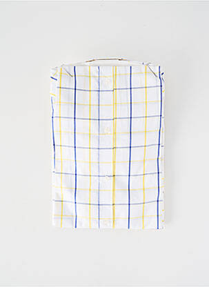 Chemise manches longues imprimé carreaux blanc CARLOS CORDOBA homme