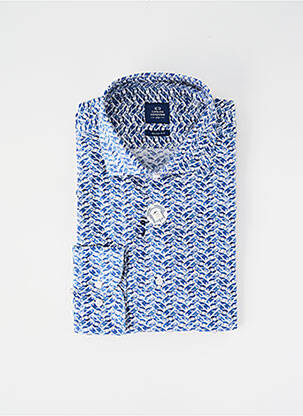 Chemise manches longues imprimé fantaisie bleu CARLOS CORDOBA homme