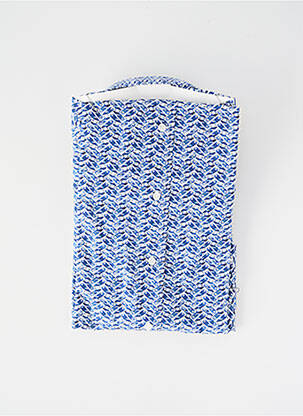 Chemise manches longues imprimé fantaisie bleu CARLOS CORDOBA homme