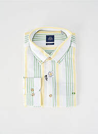 Chemise manches longues coupe cintrée vert CARLOS CORDOBA homme
