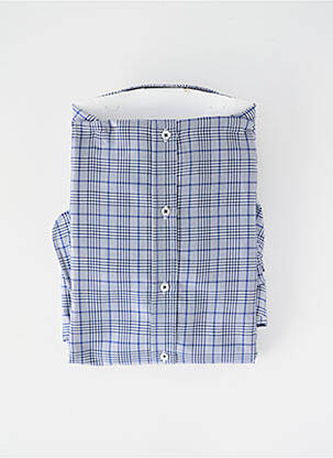 Chemise manches longues imprimé carreaux bleu CARLOS CORDOBA homme