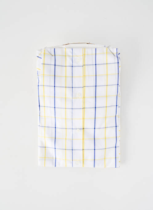 Chemise manches longues imprimé carreaux blanc CARLOS CORDOBA homme