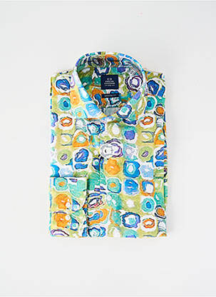 Chemise manches longues imprimé fantaisie vert CARLOS CORDOBA homme