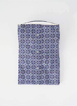 Chemise manches longues imprimé fantaisie bleu CARLOS CORDOBA homme