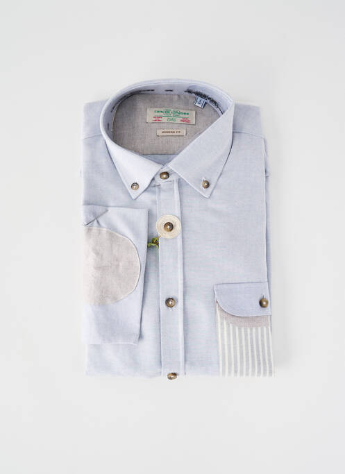 Chemise manches longues coupe cintrée gris CARLOS CORDOBA homme