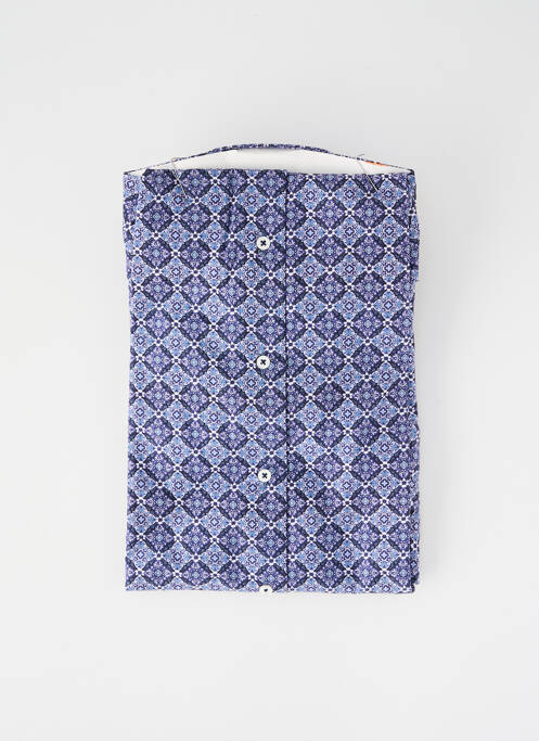 Chemise manches longues imprimé fantaisie bleu CARLOS CORDOBA homme